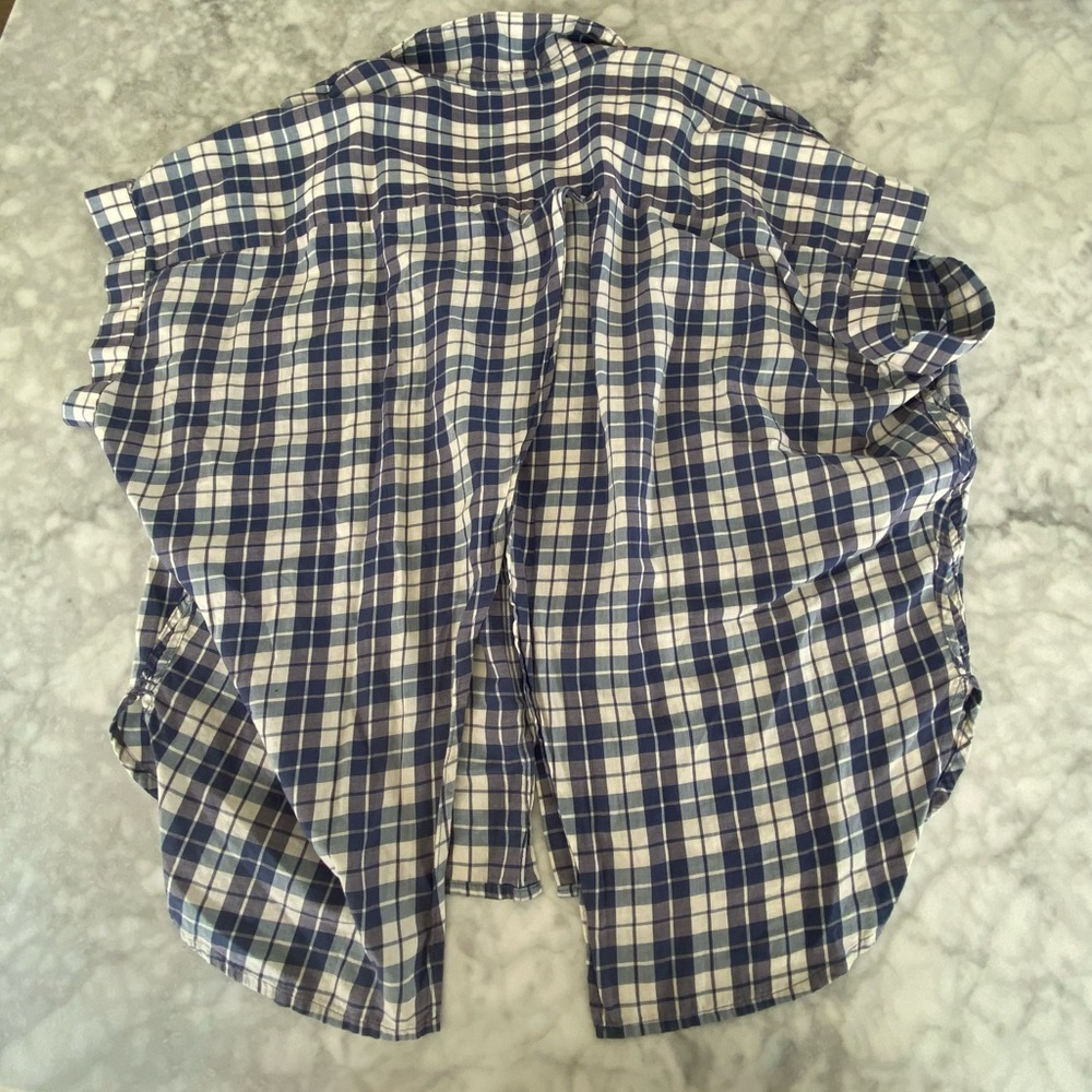 Madewell Plaid Split Back Top. - image 3